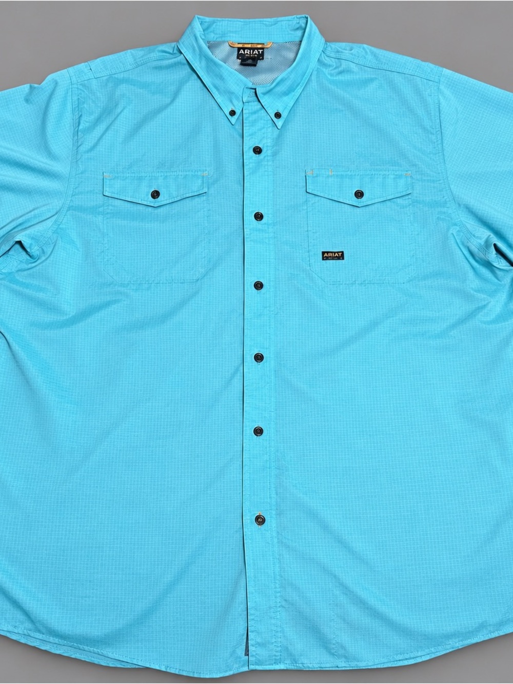 Ariat Men's Bright Turquoise Short-Sleeve Button-Down Shirt